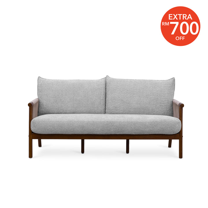 NOREEN 3 Seater Arm Sofa Chair Ash Gray