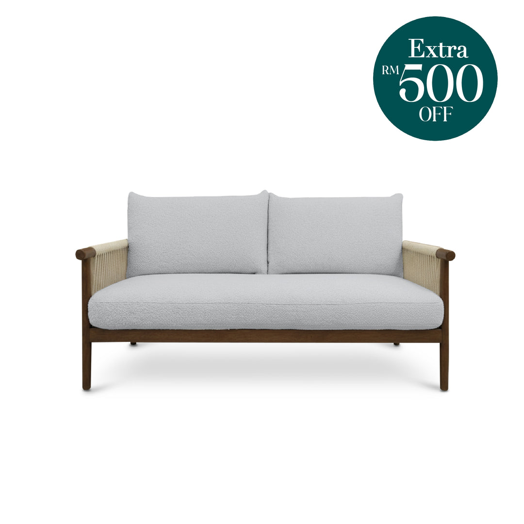 NOREEN 3 Seater Arm Sofa Chair Ash Gray