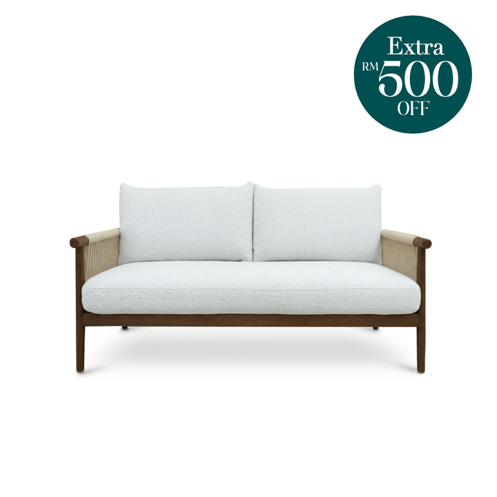 NOREEN 3 Seater Arm Sofa Chair Light Gray