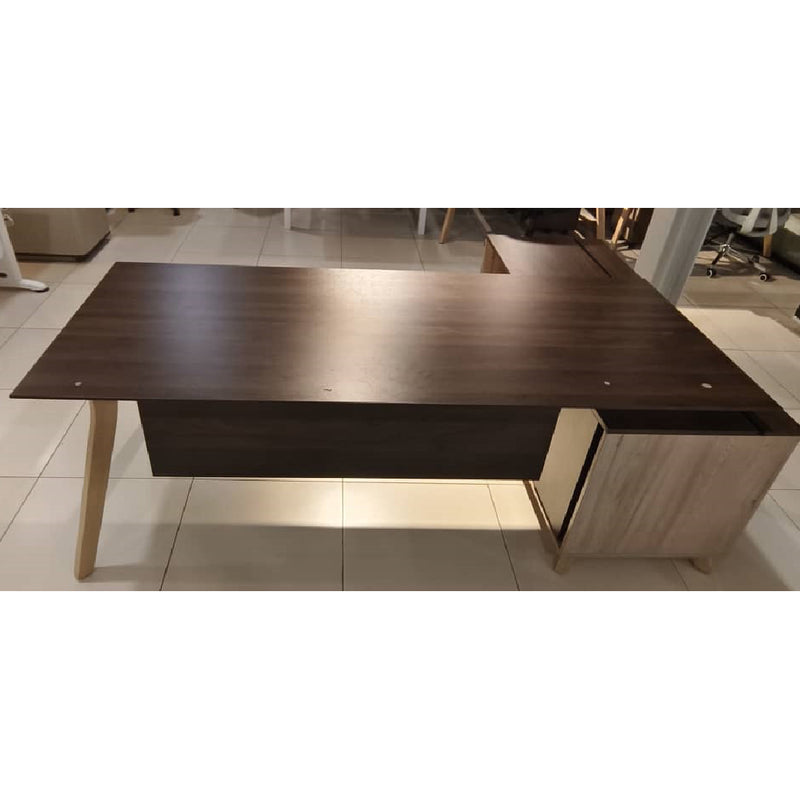 Executive Office Table with Side Cabinet