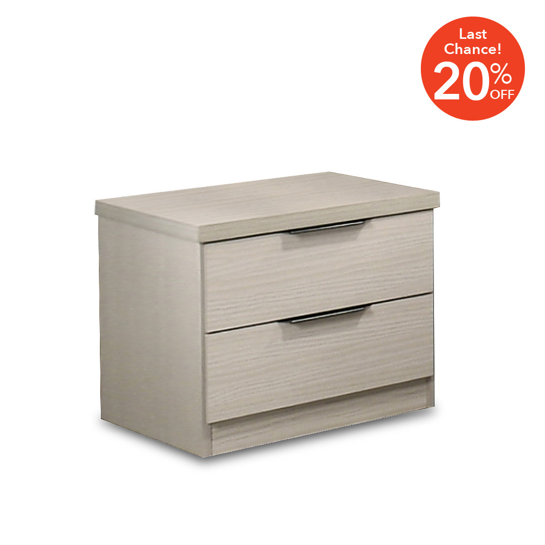 PORCINI Bedside Table White Wash