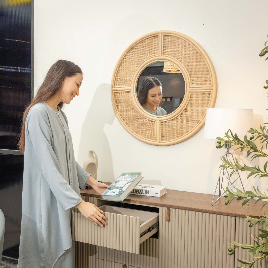 AVA Round Mirror Toasted Sunkai