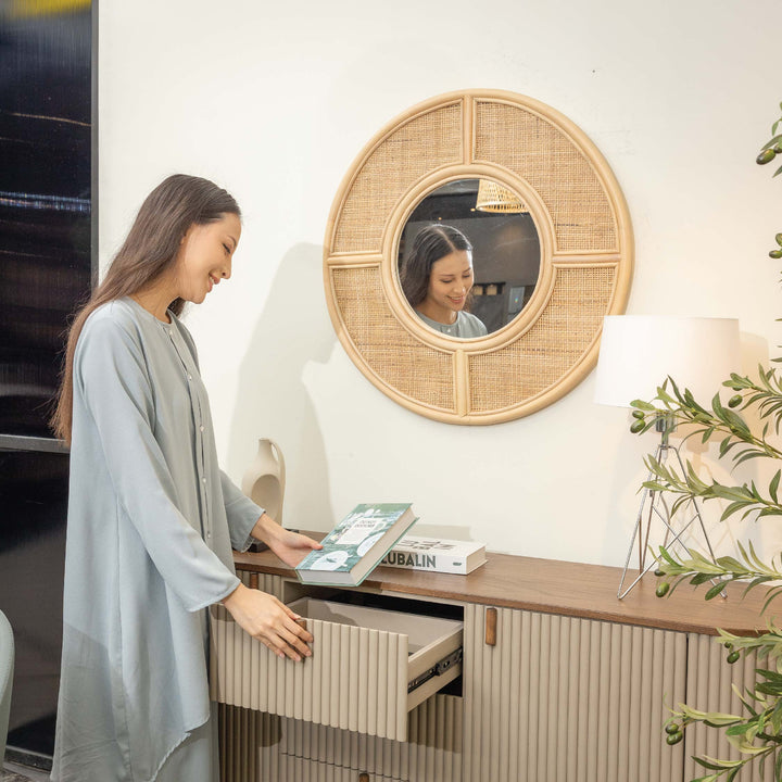 AVA Round Mirror Toasted Sunkai