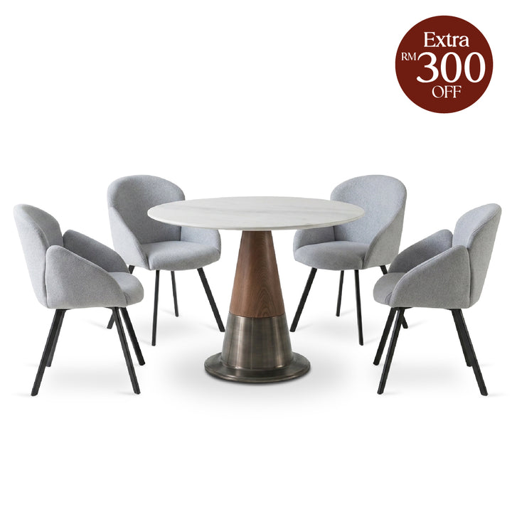 RINDA Crystal Stone Dining Set