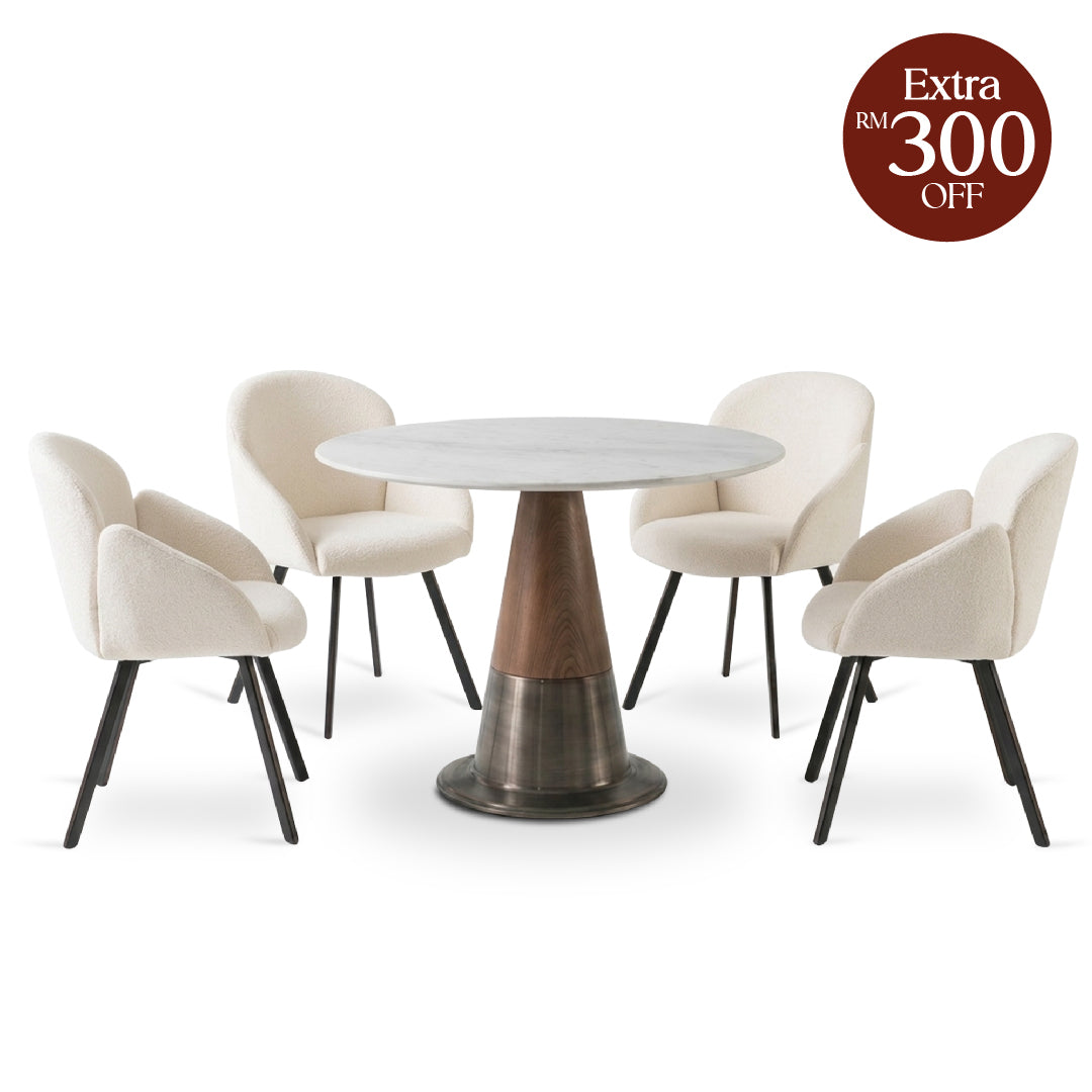 RINDA Crystal Stone Dining Set