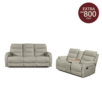 RYDIA Manual Recliner Sofa Set