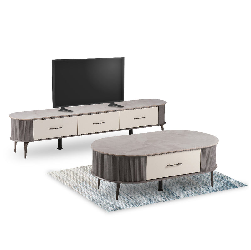 SALAMM TV Cabinet with Coffee Table