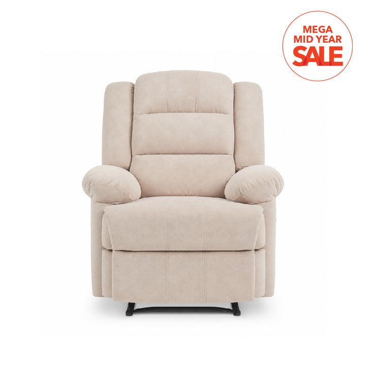 SANDY Manual Recliner 1 Seater Sofa Light Brown