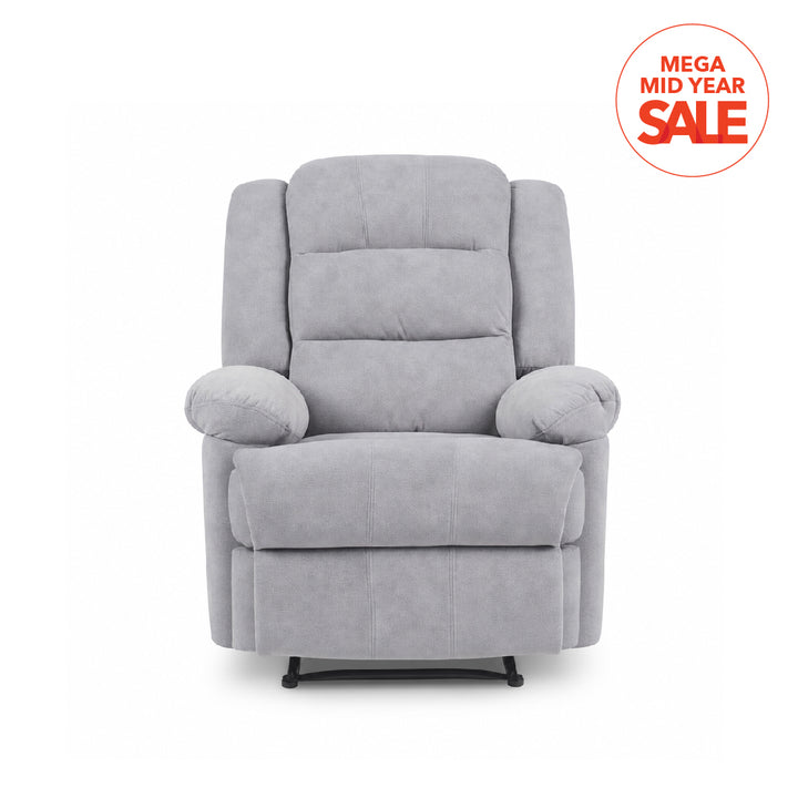 SANDY Manual Recliner 1 Seater Sofa Light Grey