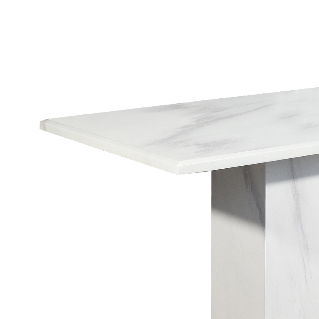 AZEZ Marble Rectangle Dining Set