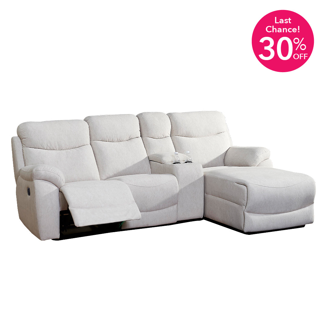 UME 3S L-Shape Recliner Beige