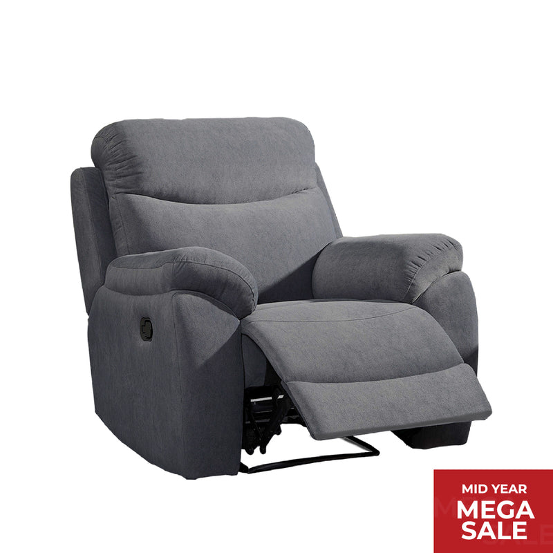UME Recliner 1 Seater Sofa (Dark Grey)