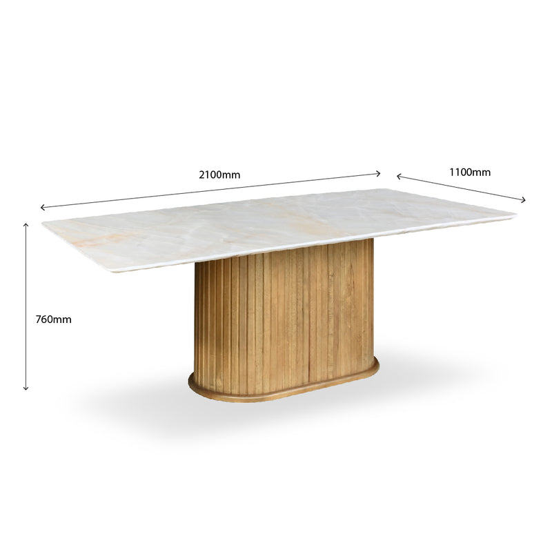 WALDEN Natural Marble Dining Table