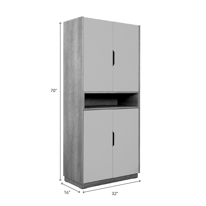 WAYLON Shoes Cabinet Grey