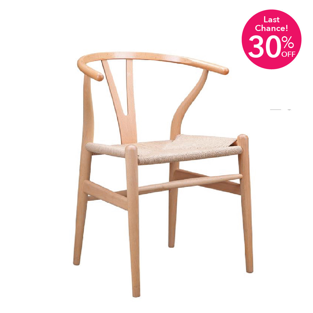 WISHBONE Chair Beech & Rattan