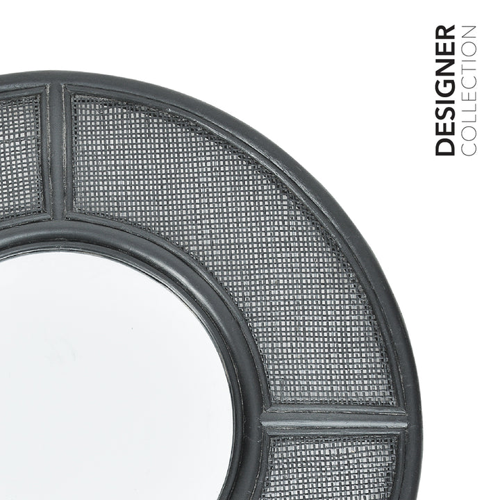 AVA Round Mirror Solid Black