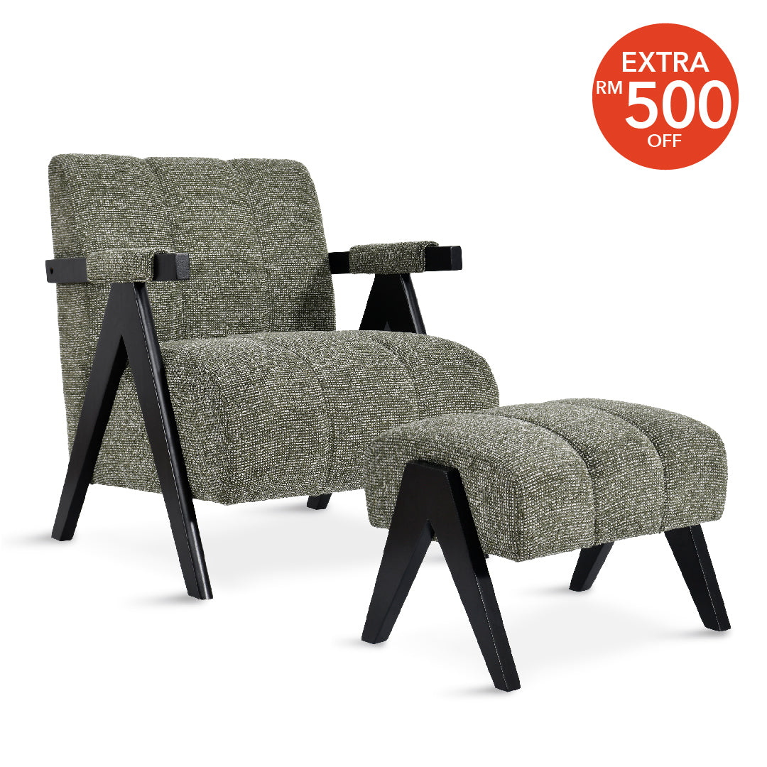 WREN Accent Chair with Ottoman