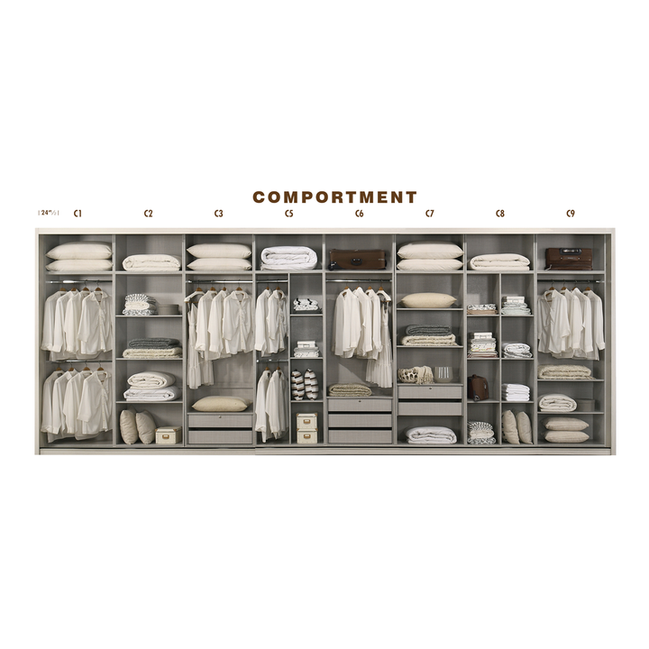 BELLE Designer Glass Closet 6 - 10 Doors