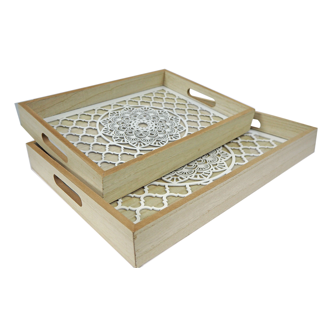White Flower Tray