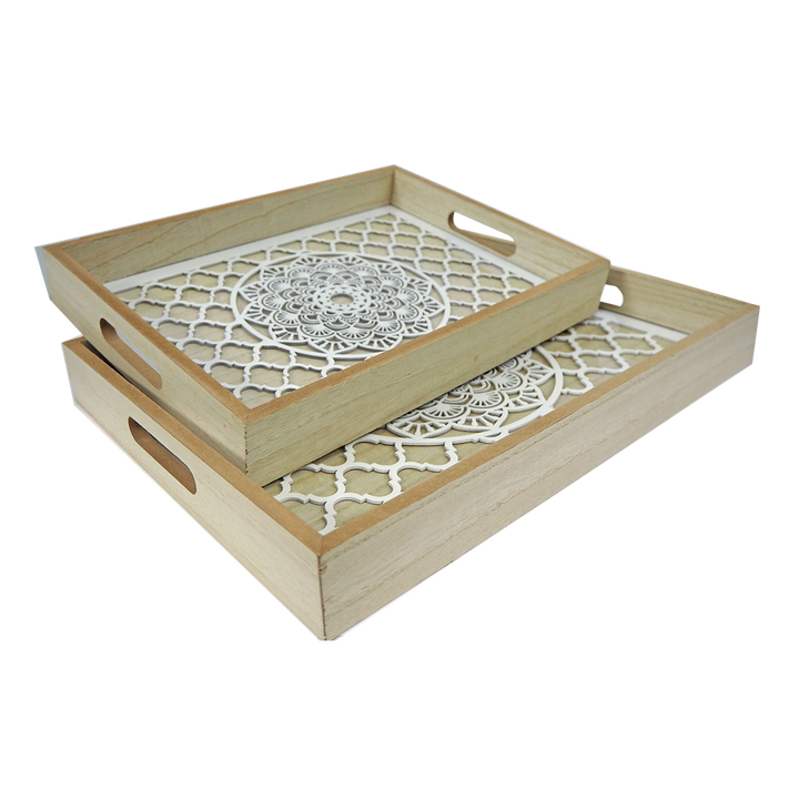 White Flower Tray