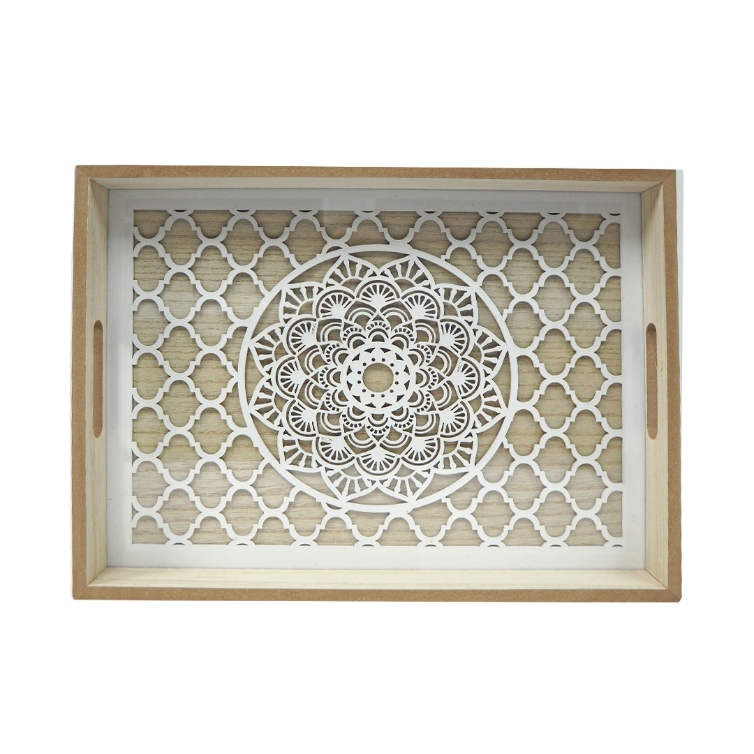 White Flower Tray