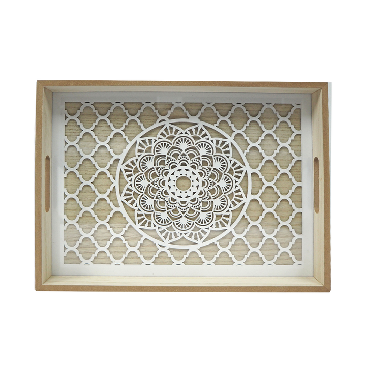 White Flower Tray