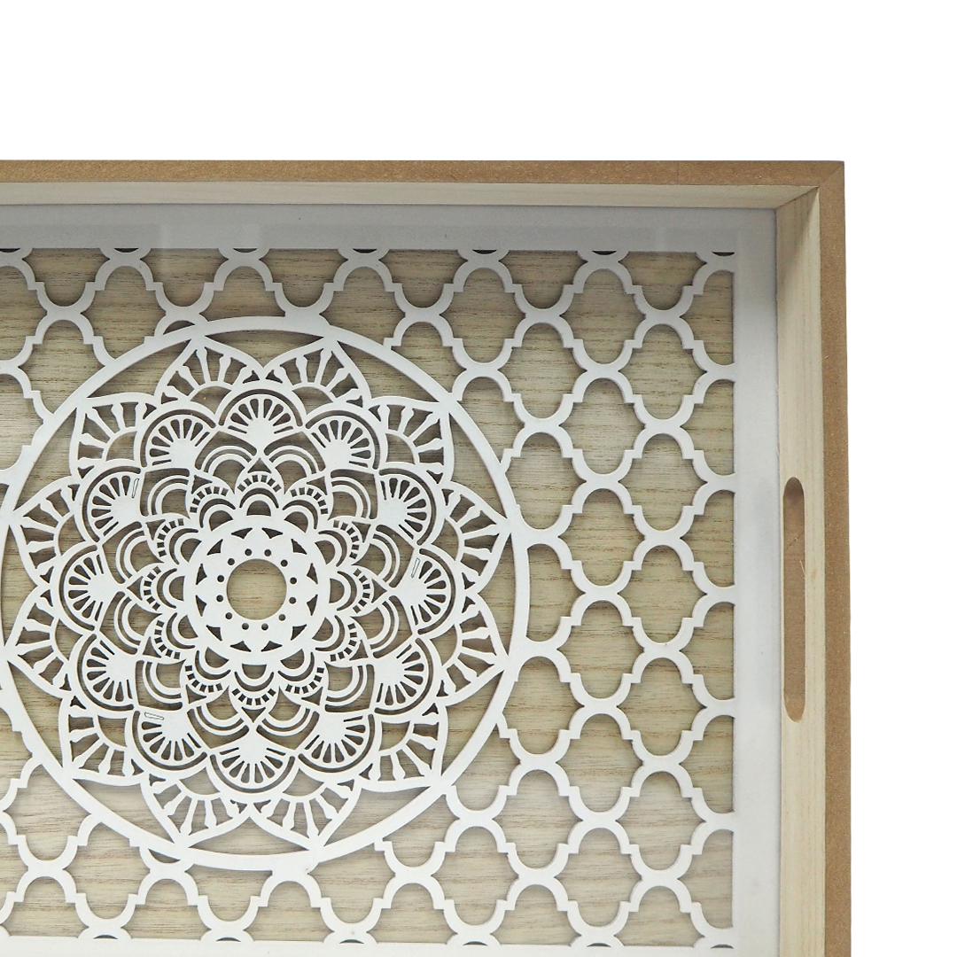 White Flower Tray