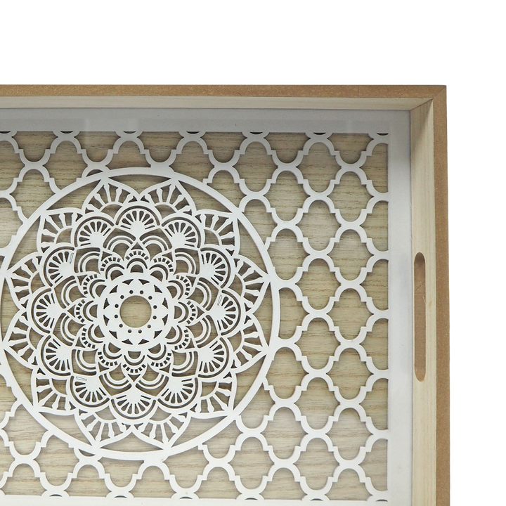 White Flower Tray