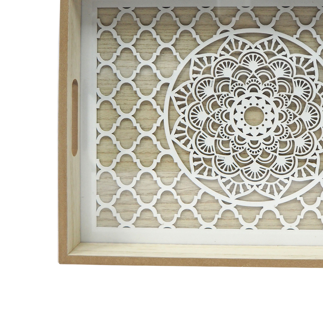 White Flower Tray