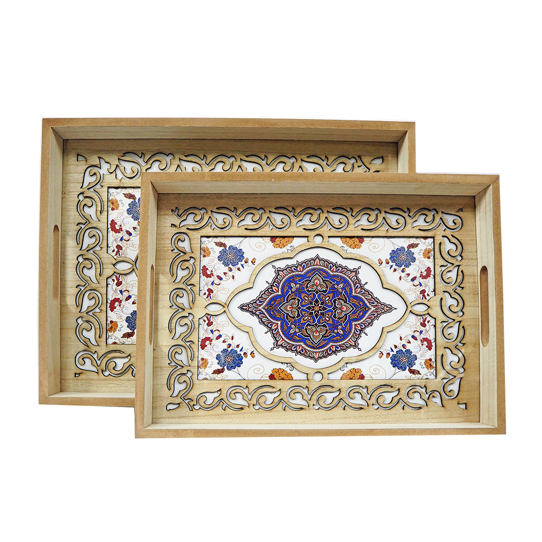Blue Flower Tray