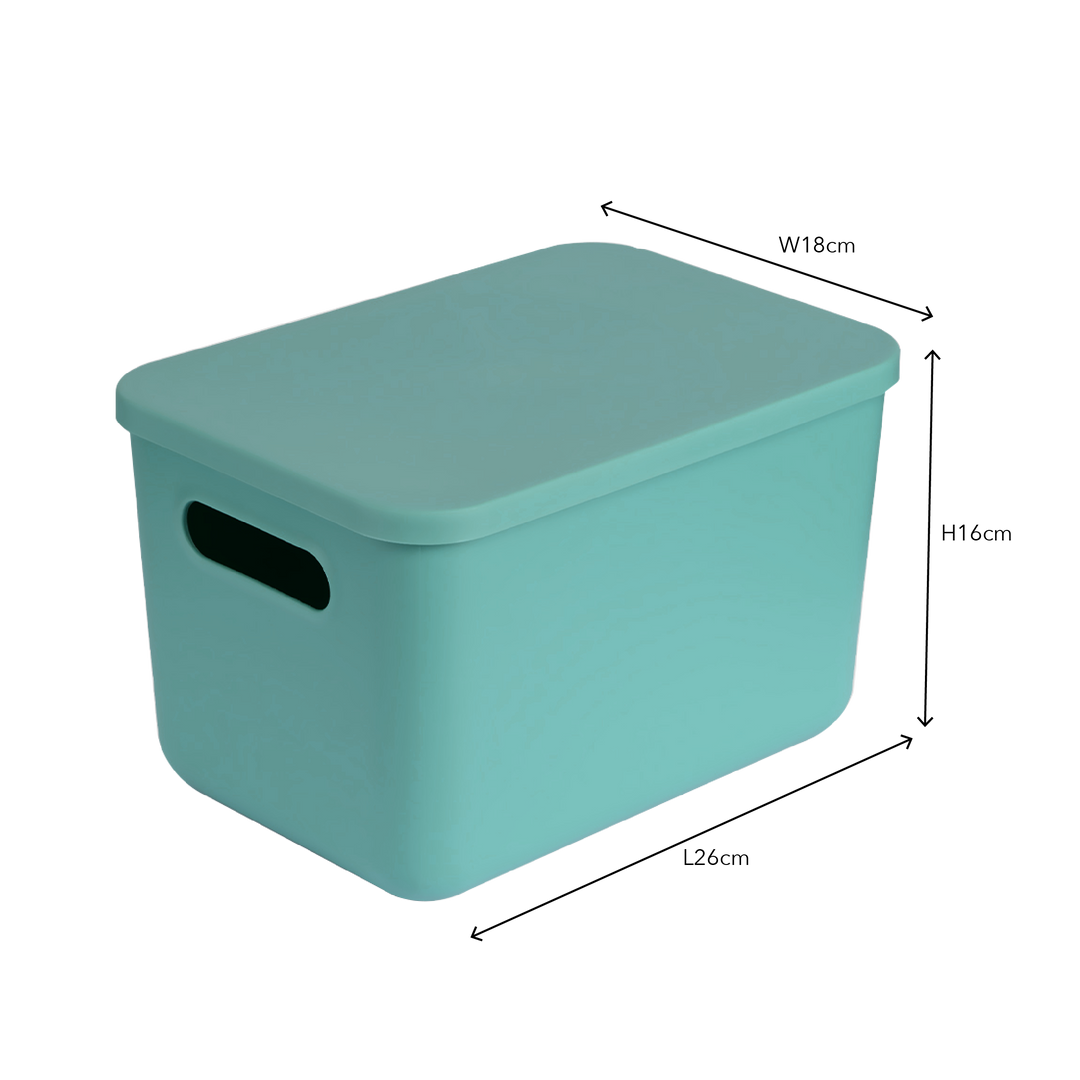 Multipurpose Plastic Storage Box With Handles & Lid