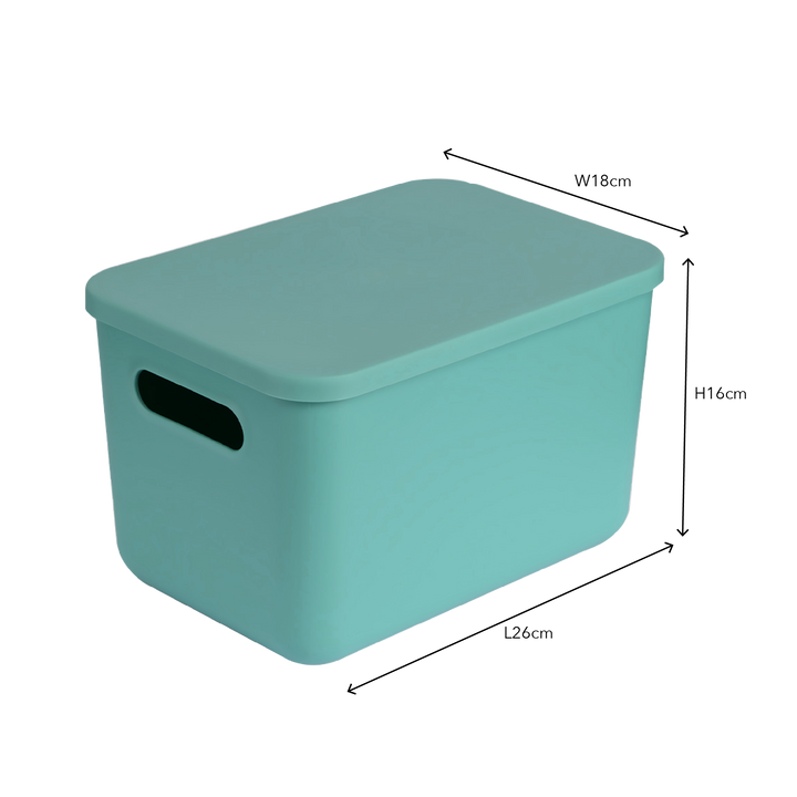 Multipurpose Plastic Storage Box With Handles & Lid