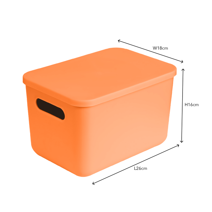 Multipurpose Plastic Storage Box With Handles & Lid