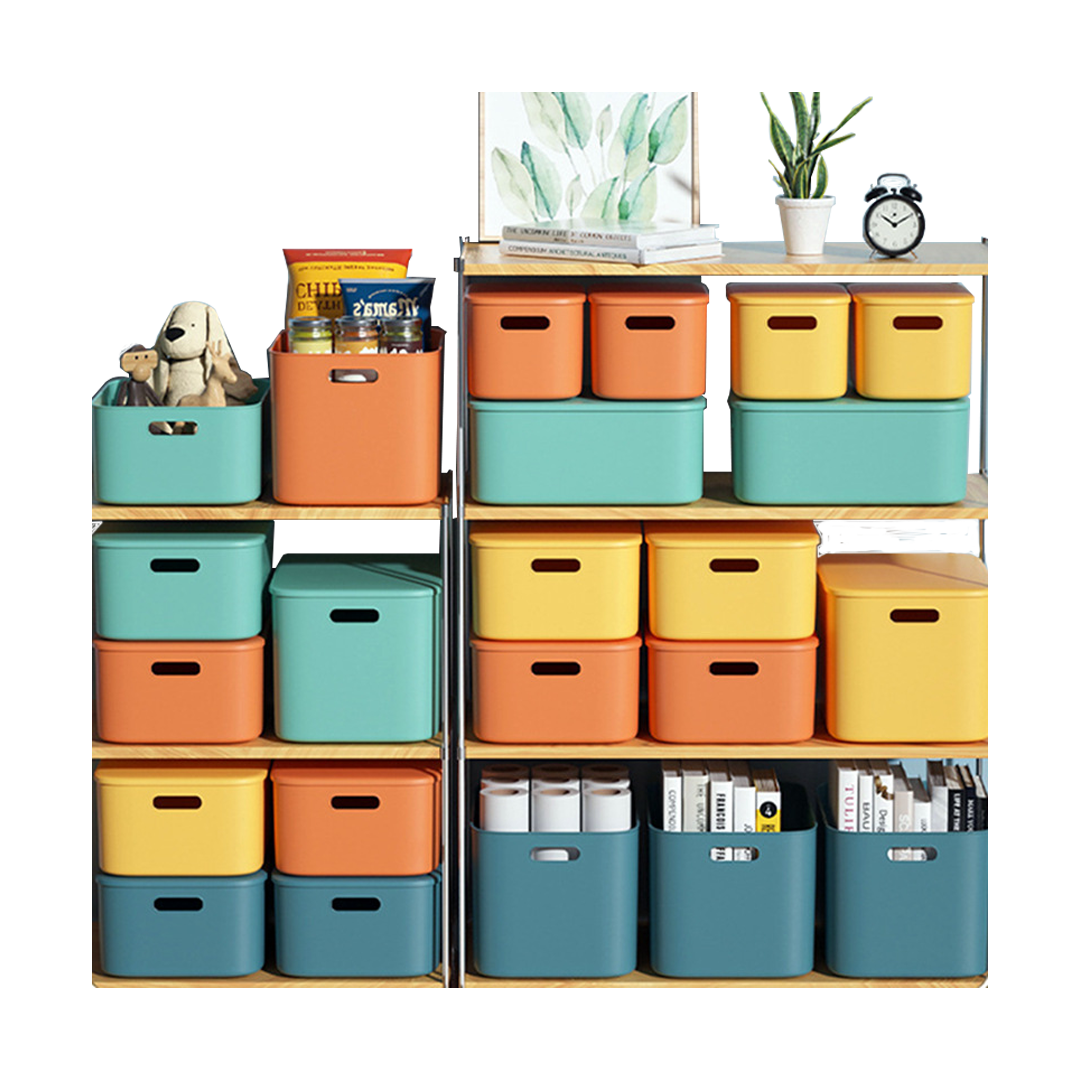 Flat Multipurpose Plastic Storage Box With Lid