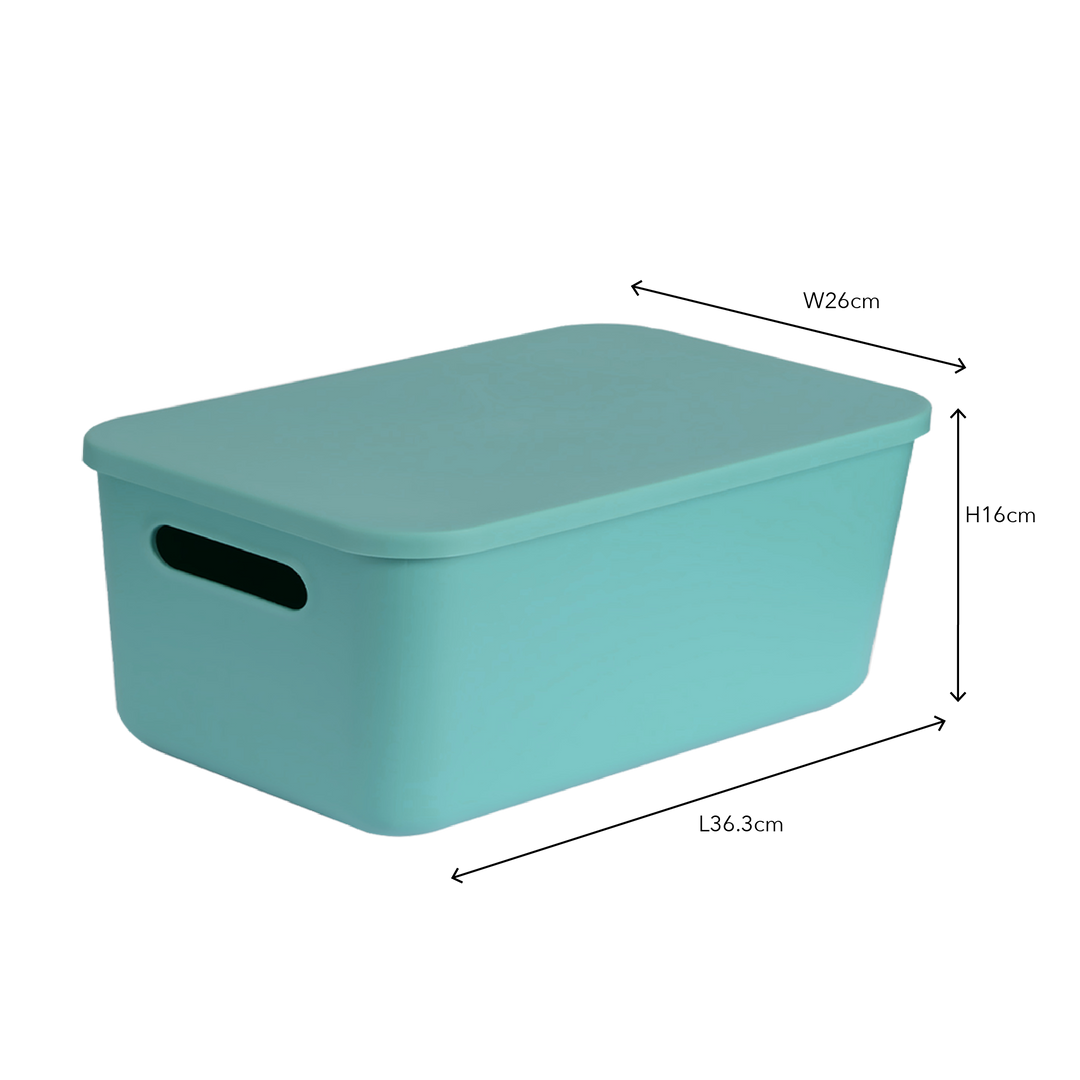 Multipurpose Plastic Storage Box With Handles & Lid