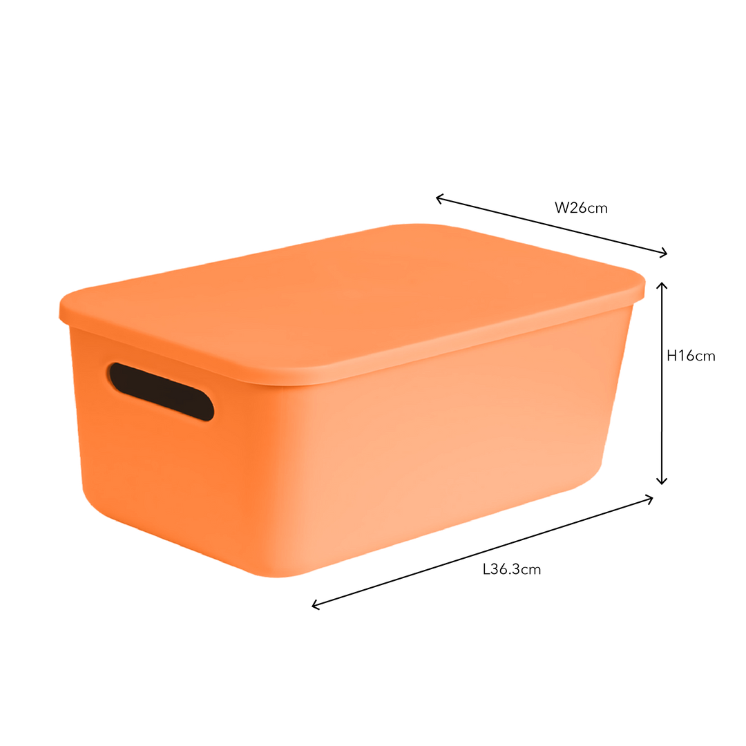 Multipurpose Plastic Storage Box With Handles & Lid