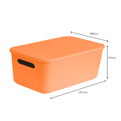 Multipurpose Plastic Storage Box With Handles & Lid