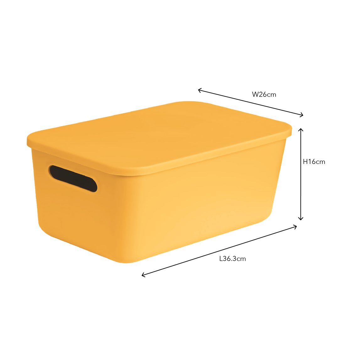 Multipurpose Plastic Storage Box With Handles & Lid