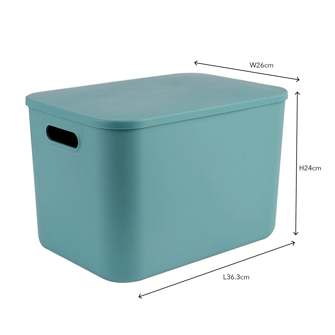 Multipurpose Plastic Storage Box With Handles & Lid