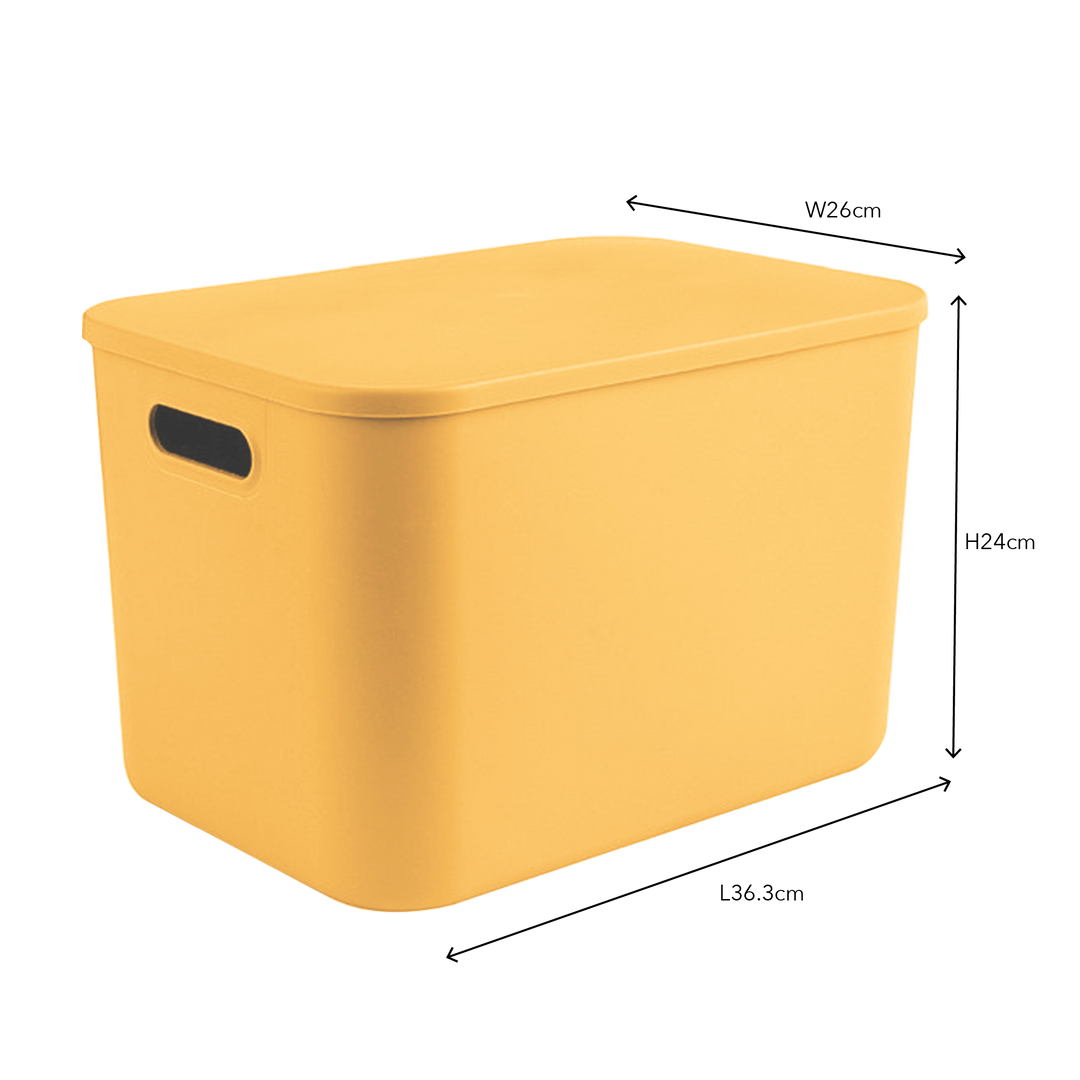 Multipurpose Plastic Storage Box With Handles & Lid