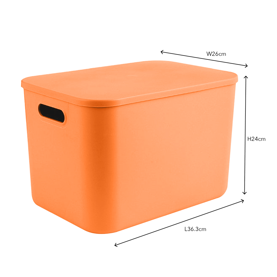 Multipurpose Plastic Storage Box With Handles & Lid