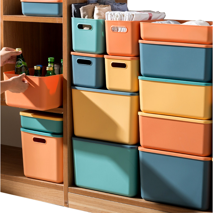 Multipurpose Plastic Storage Box With Handles & Lid