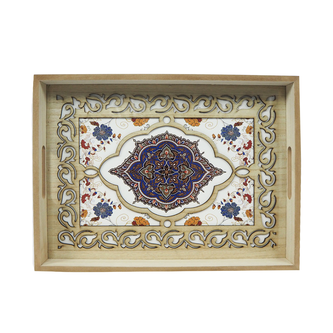 Blue Flower Tray