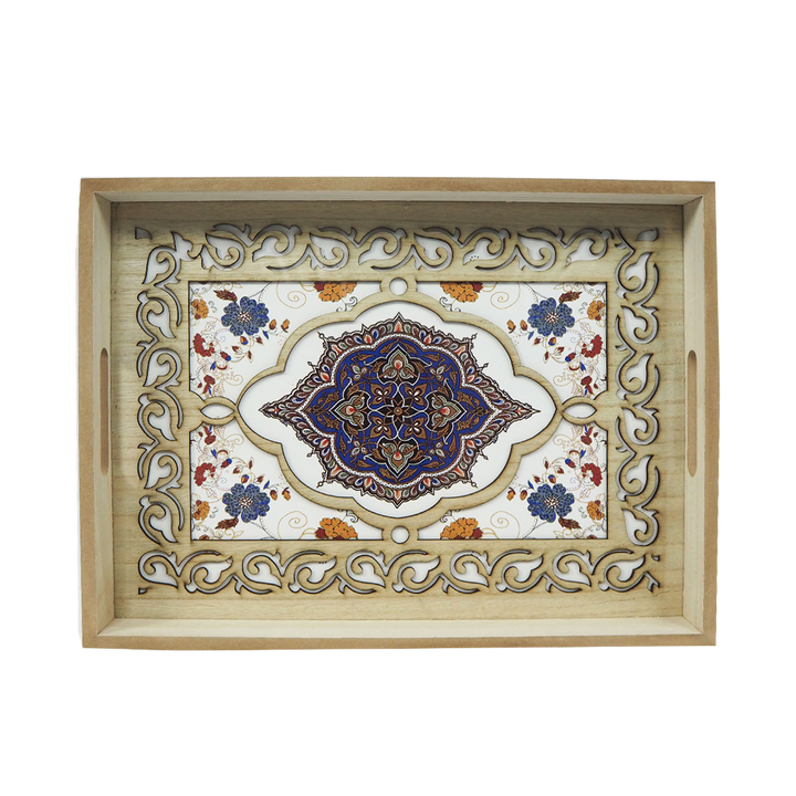 Blue Flower Tray