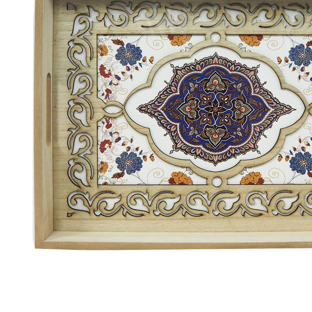 Blue Flower Tray