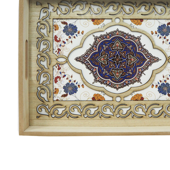 Blue Flower Tray