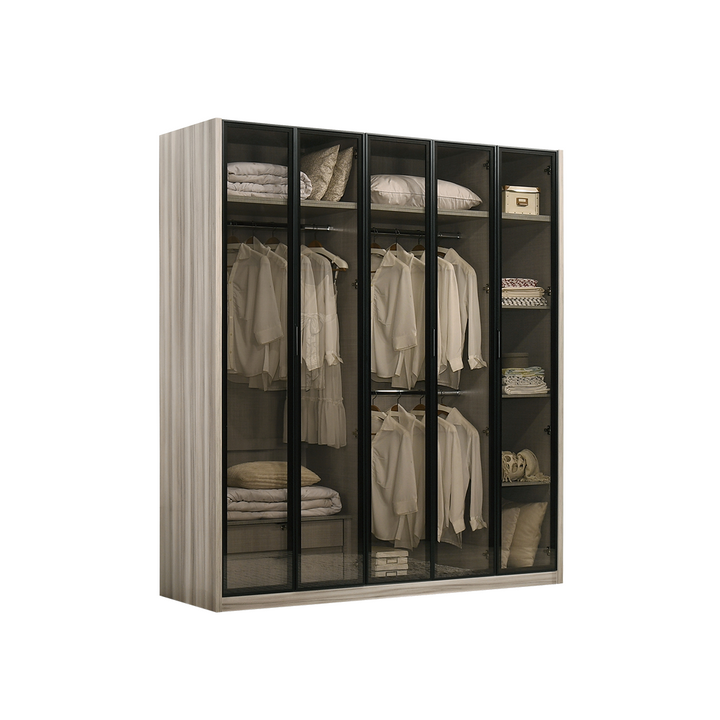BELLE Designer Glass Closet 2 - 5 Doors