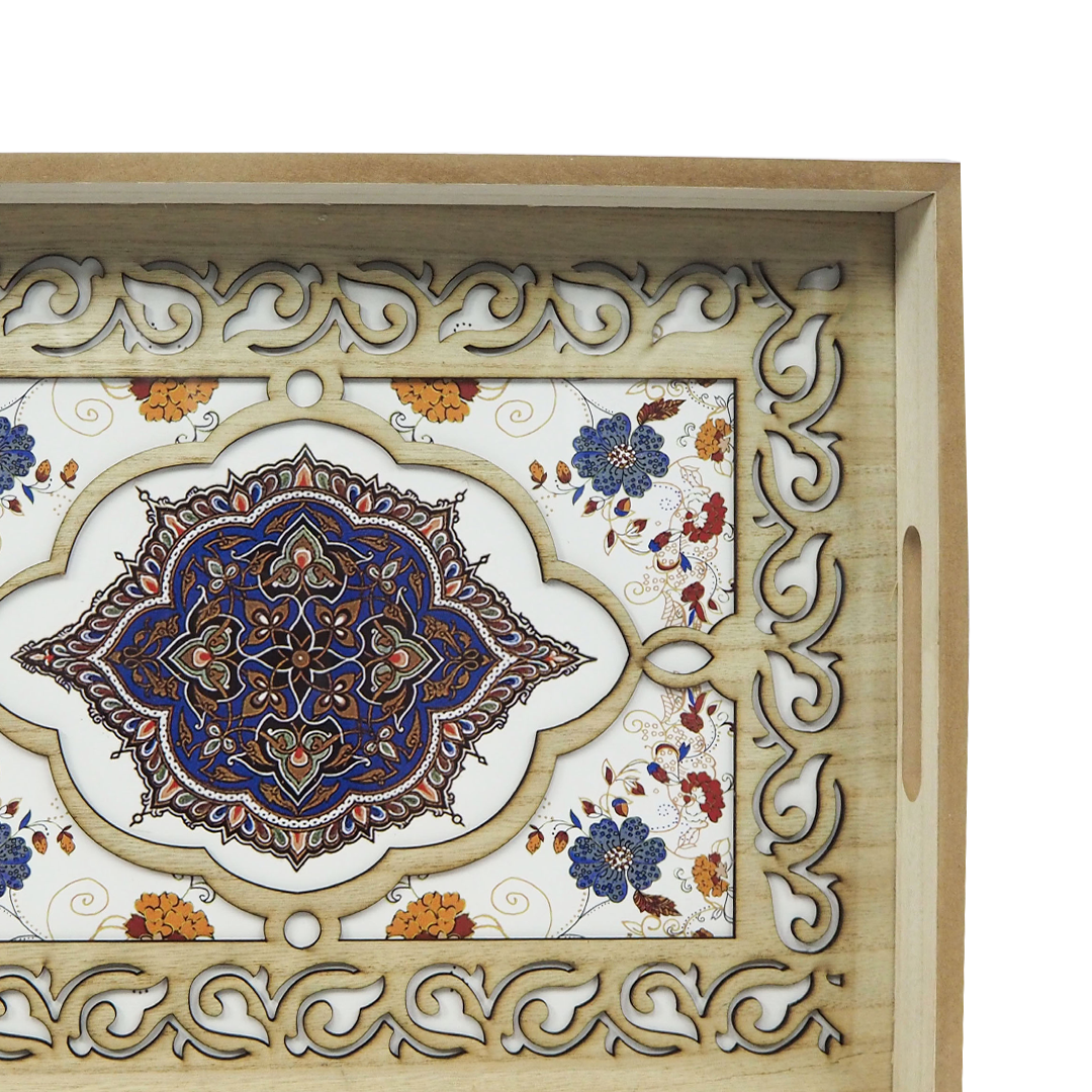 Blue Flower Tray