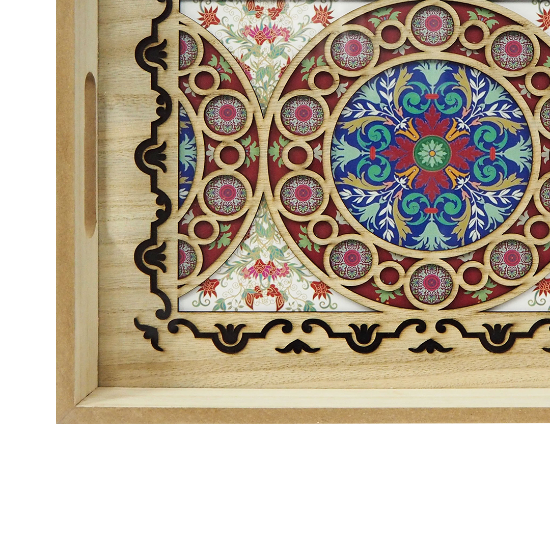 Red Flower Tray