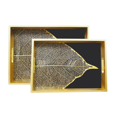 Gold Frame Leaf Tray